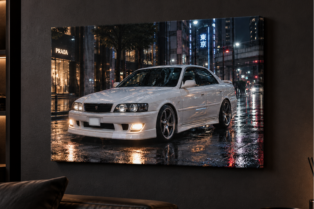 URIDE Leinwand bei Nacht in Tokio, Dark-Premium-Interieur
